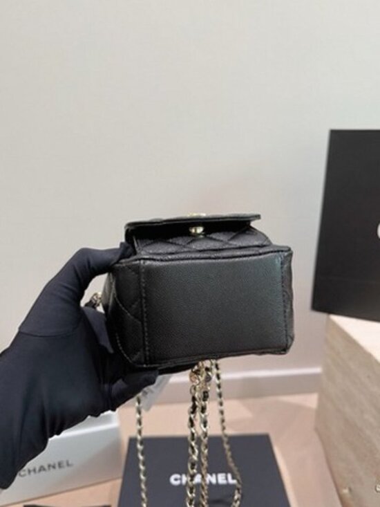 Chanel 24C Classic Mini Backpack Black Caviar with Gold Hardware Crossbody - Picture 5 of 9